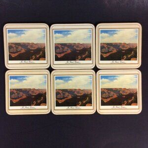 Pimpernel The Grand Canyon Coasters Set Of 6 Cork Backed Made in England